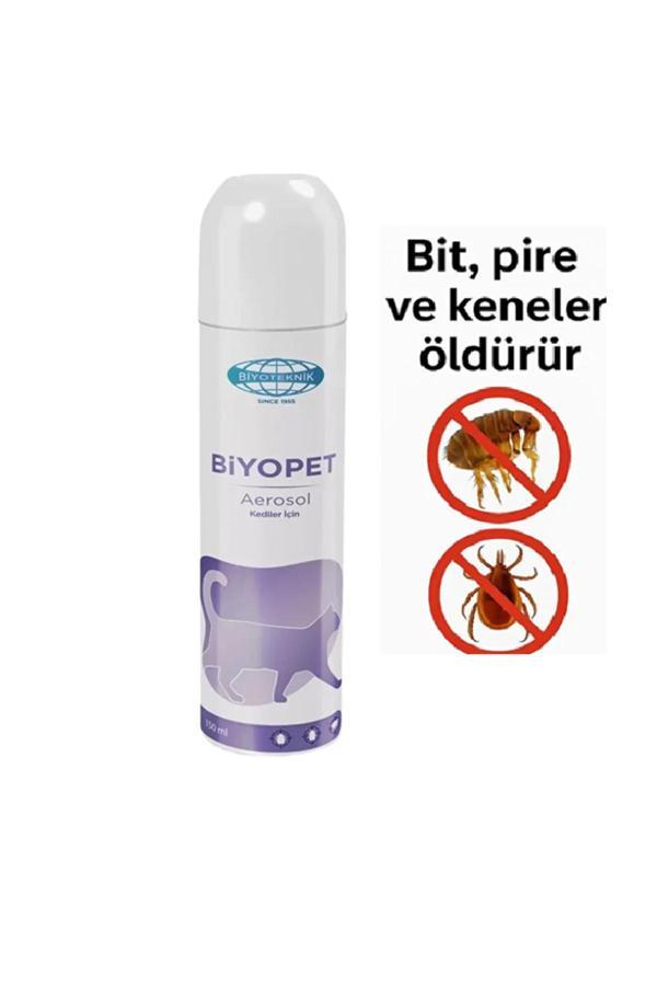 Biyoteknik Biyopet Aerosol 150 Ml Kedi Yaşam Alanı Bit, Pire Ve Kene Haşere Spreyi - Image 1