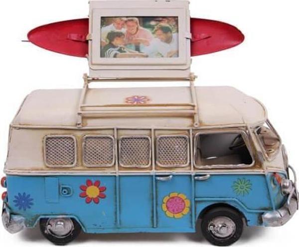 Dekoratif Metal Minibüs Çerçeveli ve Kumbaralı Hediyelik - Image 1
