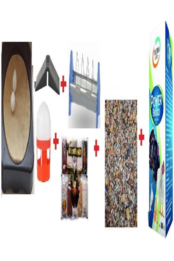 Tekplast Güvercin Yetiştirme Seti (Güvercin Folluk+Güvecin Yemlik+Güvercin Suluk+Güvercin Vitamin+Tünek+Yem) - Image 1