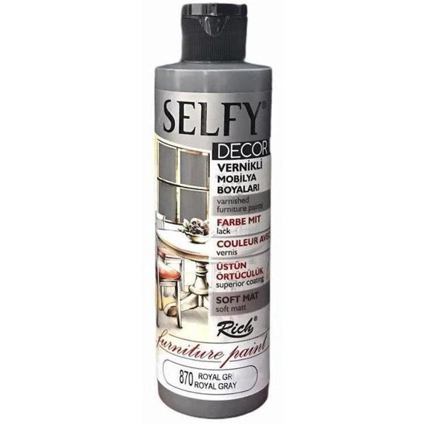 Supertrend Selfy Decor Vernikli Boya 240 cc 870 ROYAL GRİ - Image 1