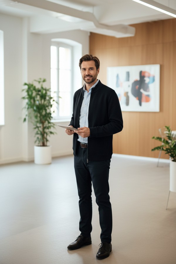 Danny Tam Fermuarlı Sweatshirt Siyah - Image 1