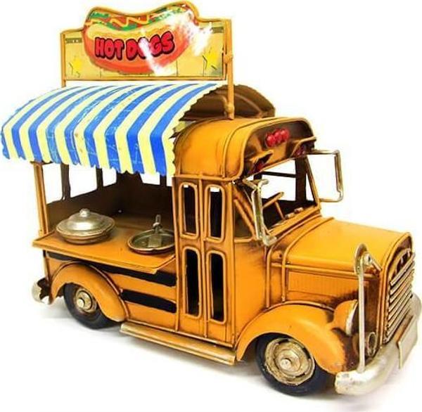 Dekoratif Metal Sandviç Arabası Biblo Hediyelik - Image 1