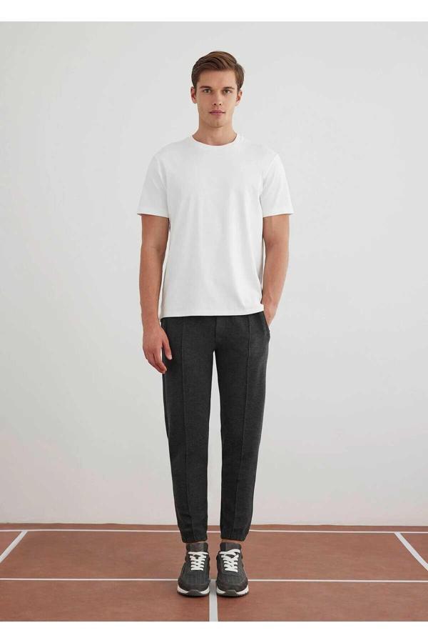 Volano Antrasit Renk Örme Kumaşdan Jogger Pantolon - Image 1