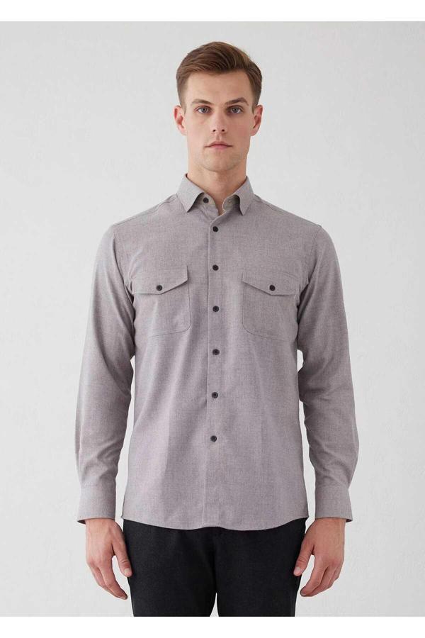 Kamoro Kahverengi Cep Detaylı Gömlek - Image 1