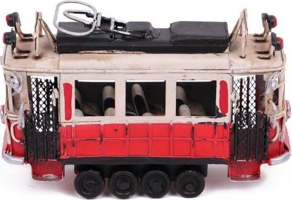 Dekoratif Metal Taksim Tramvay Küçük Vintage Biblo Hediyelik - Image 1