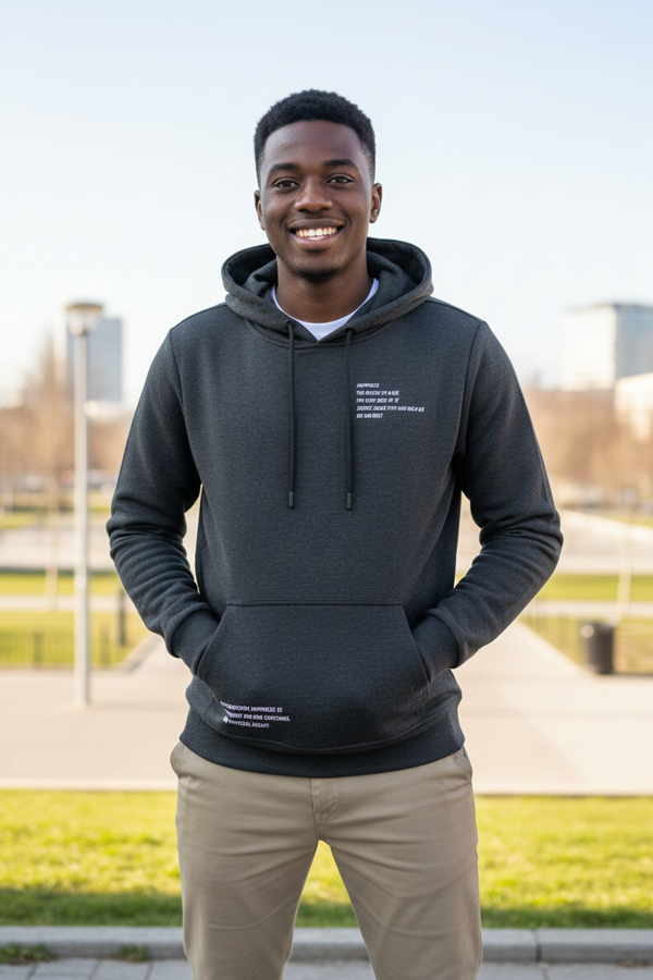 Juan Kapüşonlu Erkek Sweatshirt Antrasit - Image 1