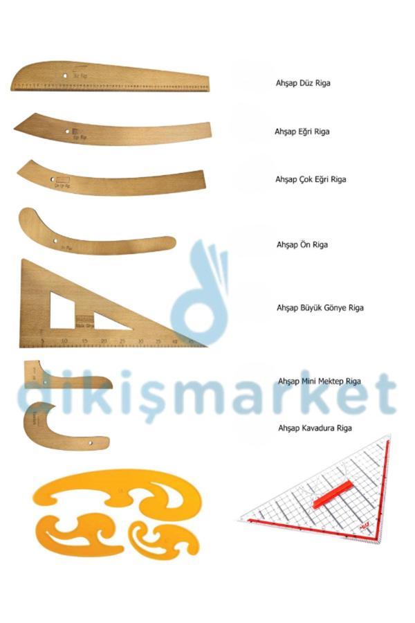 Dm Dikişmarket Dikiş Cetvel Setleri - Riga Takımı - Riga Cetveli - Riga Seti - Cetvel Seti - Image 1