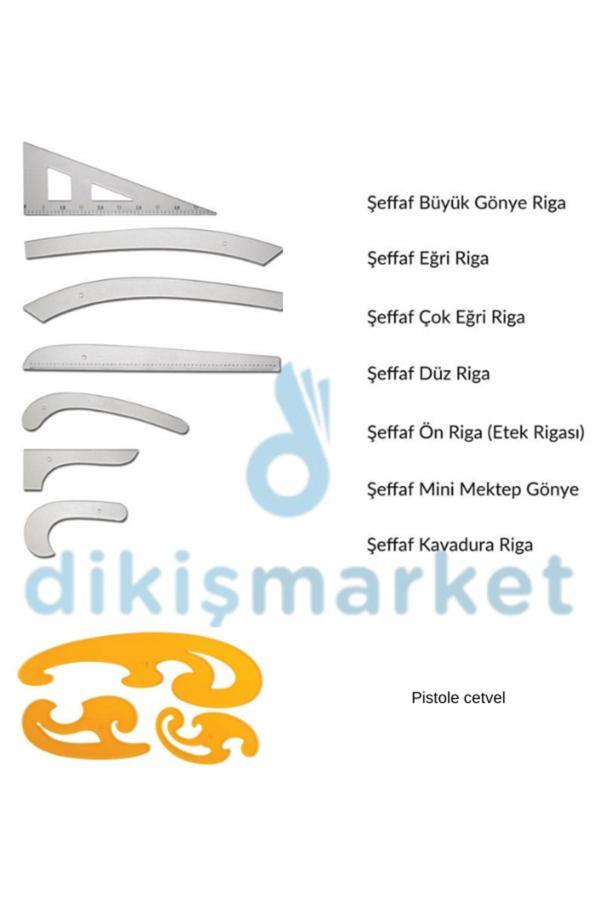 Dm Dikişmarket Dikiş Cetvel Setleri - Riga Takımı - Riga Cetveli - Riga Seti - Cetvel Seti - Image 1