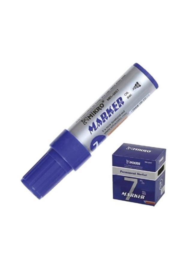 Mikro Permanent Markör Marker Kesik Uçlu Koli Kalemi Mavi 7 Mm Mr-6010 1 Adet - Image 1
