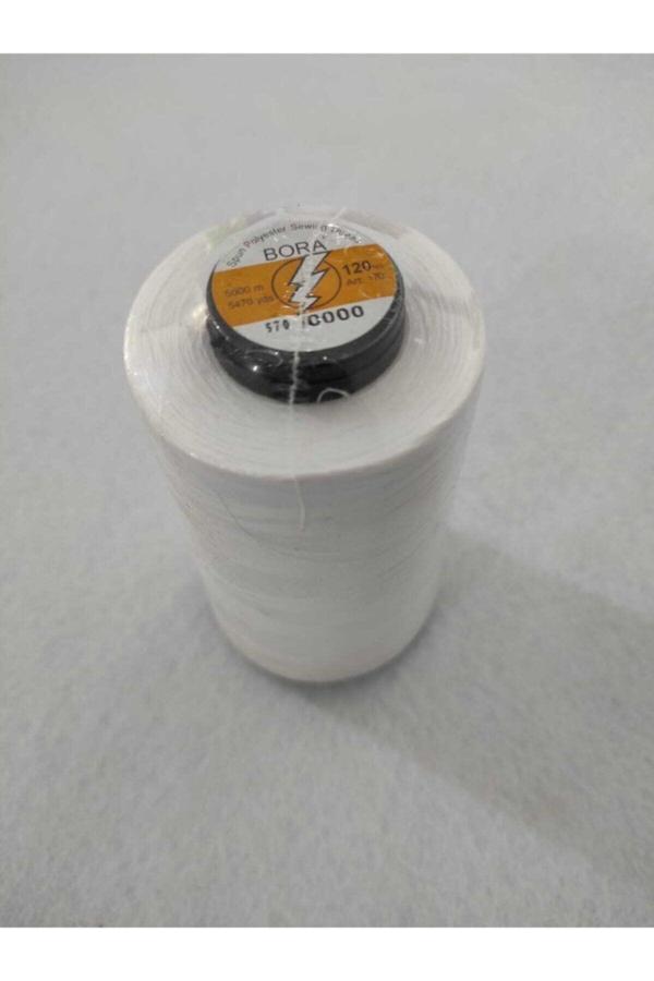 Bora Marka 5000 Mt.Makina Beyaz Dikiş Ipiliği - Image 1