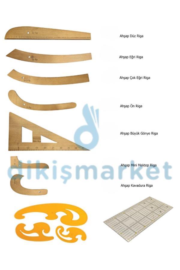 Dm Dikişmarket Dikiş Cetvel Setleri - Riga Takımı - Riga Cetveli - Riga Seti - Cetvel Seti - Image 1
