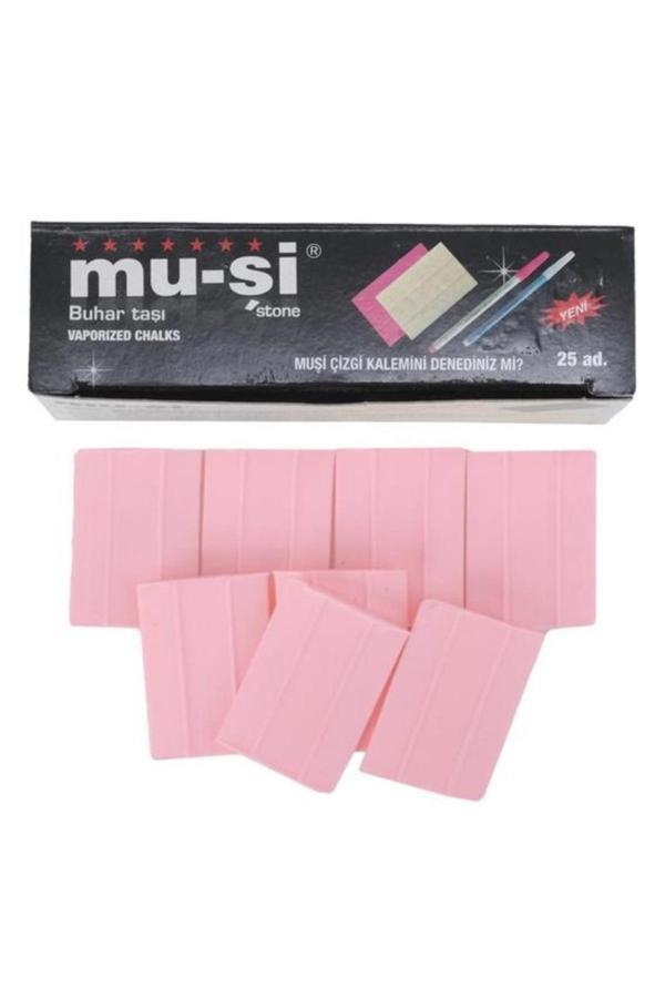 Musi Muşi Çizgi Taşı Pembe Renk 25 Adet - Image 1