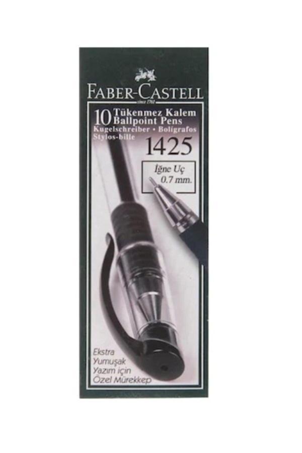 Faber Castell Faber-Castell 1425 Iğne Uç Tükenmez Kalem Siyah 10 Lu 5211142599000 (1 Paket 10 Adet) - Image 1