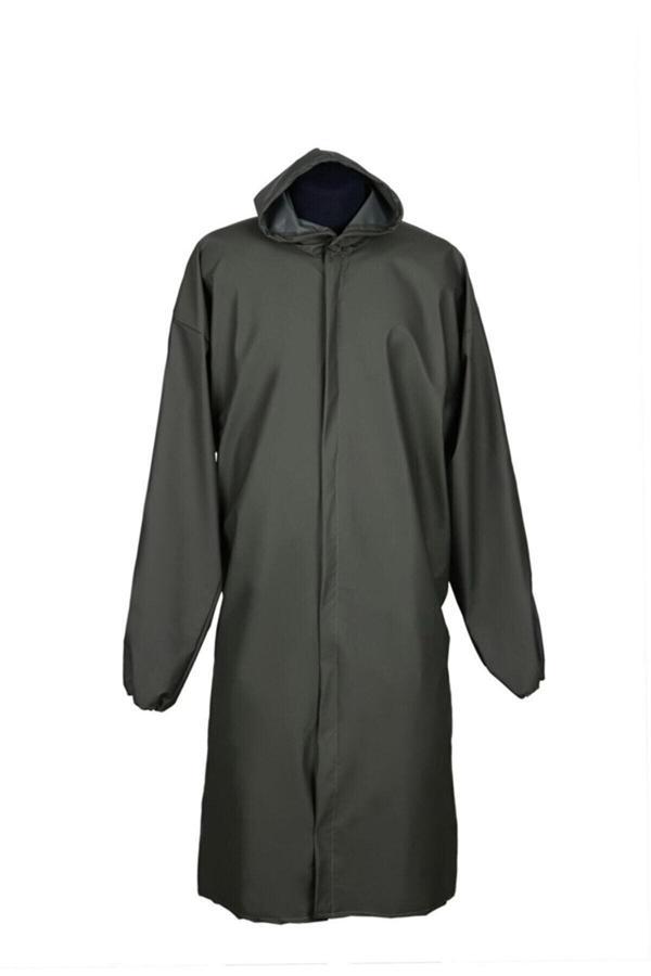 Aldos Balıkçı Pardesü Su Geçirmez Poliüretan Yağmurluk Haki - Avcı - Balıkçı - Çiftçi - Su Geçirmez - Image 1