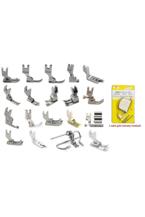 Dm Dikişmarket 19 Parça Sanayi Tipi Düz Dikiş Makinası Komple Dikiş Ayak Seti - Image 1