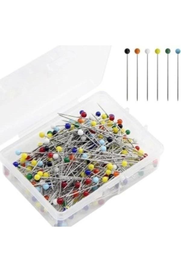P Parla Toplu Iğne Renkli Başlı 200 Adet - Image 1