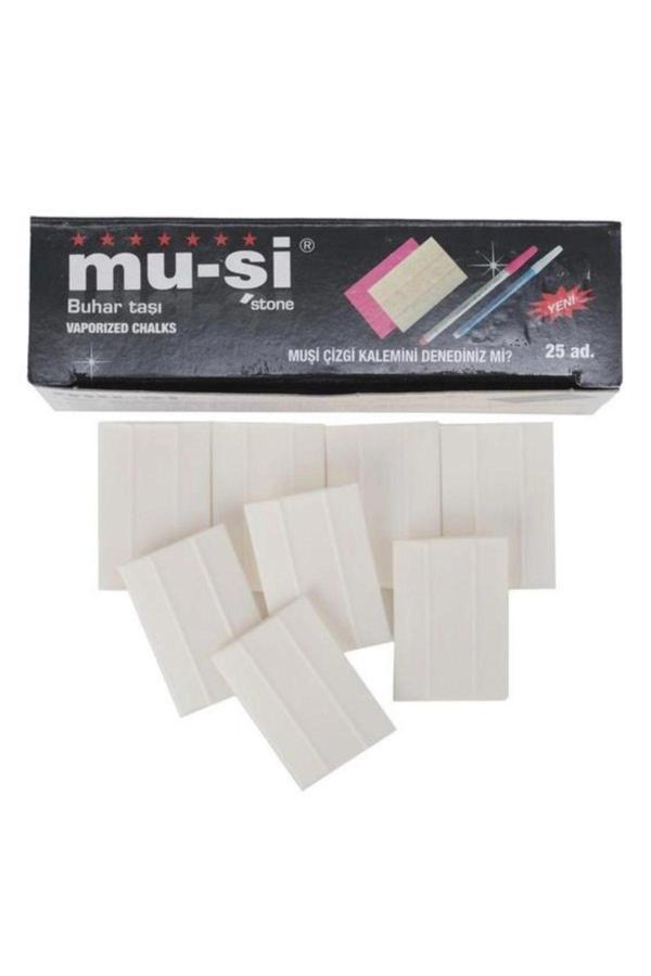Musi Muşi Çizgi Taşı Beyaz Renk 25 Adet - Image 1