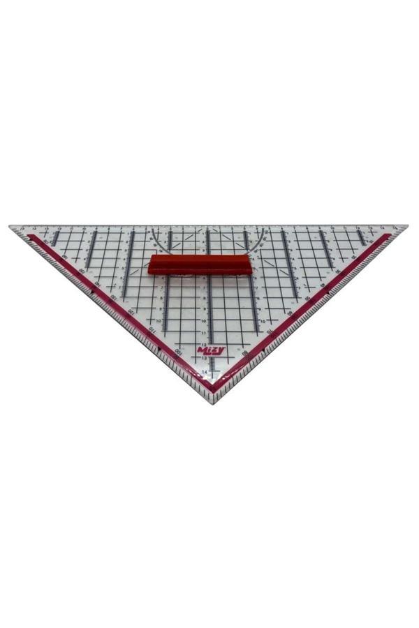 Akyüz Makine Geoderik Üçgen Cetvel Gemici Cetveli Tekstil Cetveli Modelist Cetveli 32 Cm - Image 1