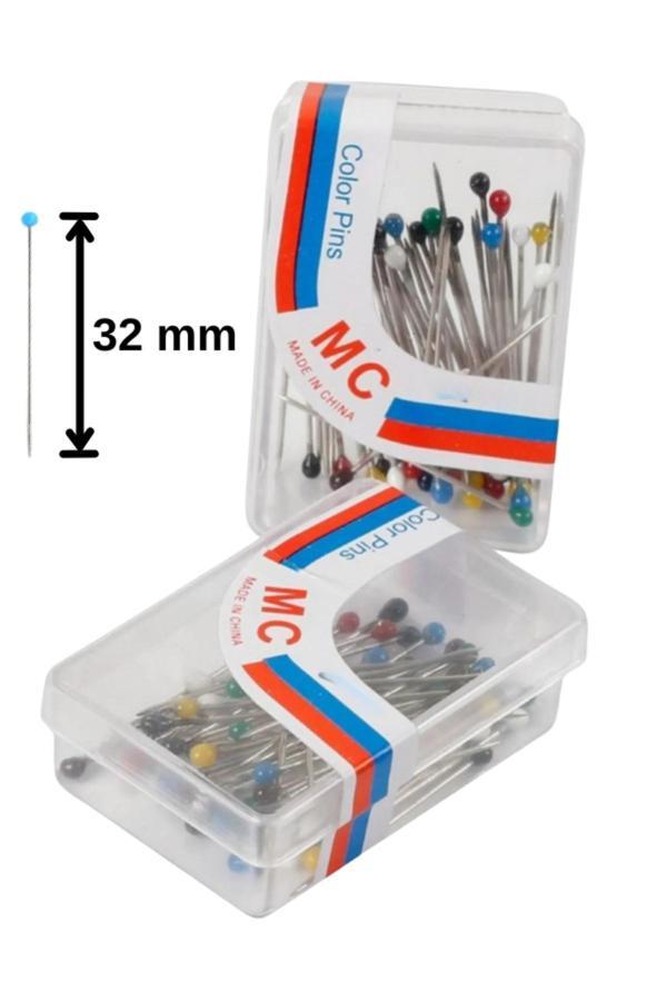 Ngv 50 Adet Eşarp Iğnesi Başörtü Iğnesi Türban Şal Iğnesi Mineli Karışık Renkli Toplu Iğne - Image 1