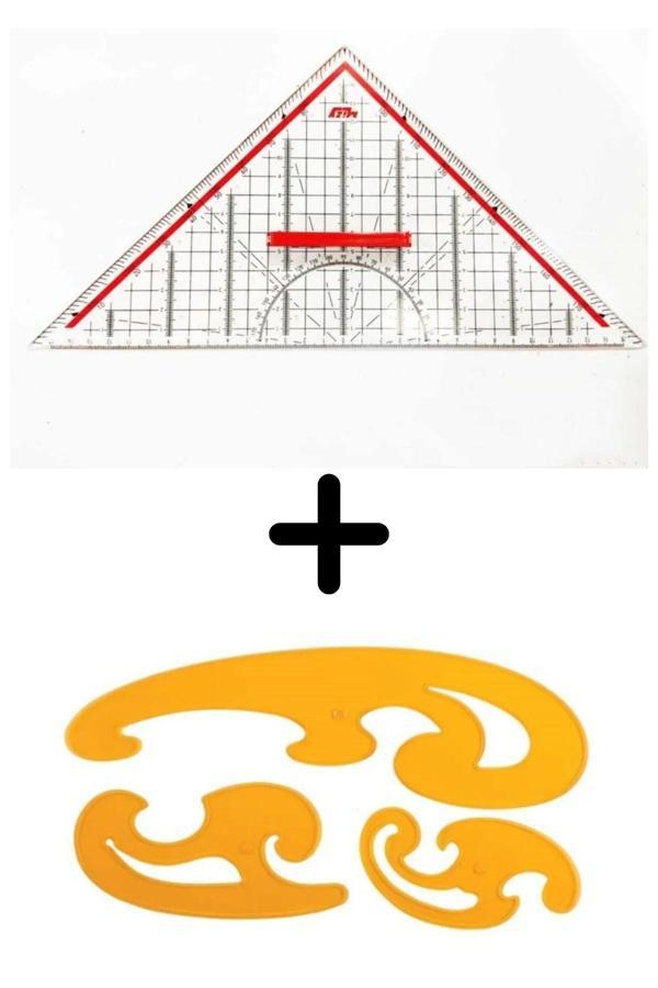 Kayıran Terzi Malzemeleri Geoderik Cetvel Ve 3'Lü Pistole Cetvel Takımı - Image 1