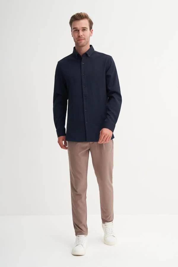 Cazador Regular Fit Viskon Karışımlı Premium Gömlek-23145 - Image 1