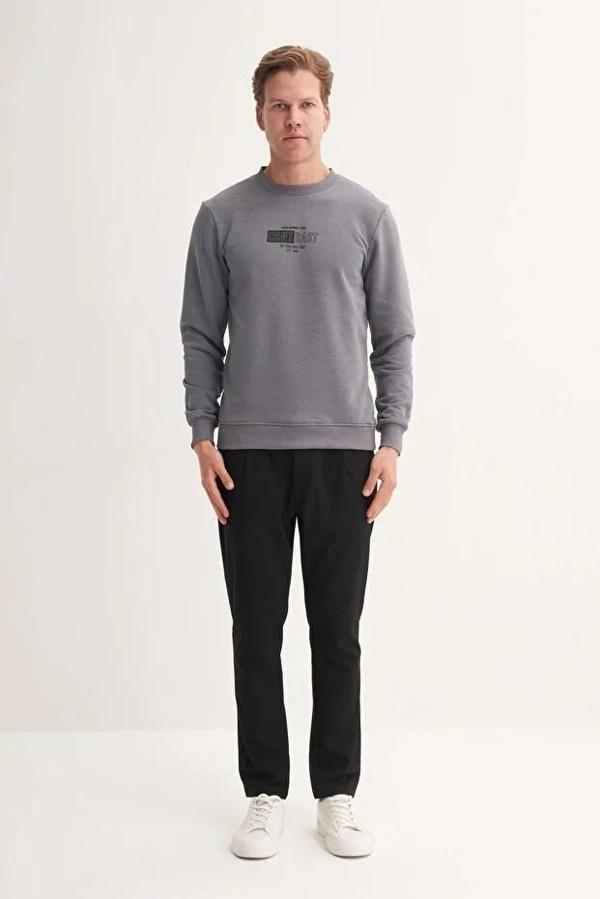 Cazador Slim Fit Mevsimlik 3 İplik Pamuk Karışımlı Sweatshirt-54160 - Image 1