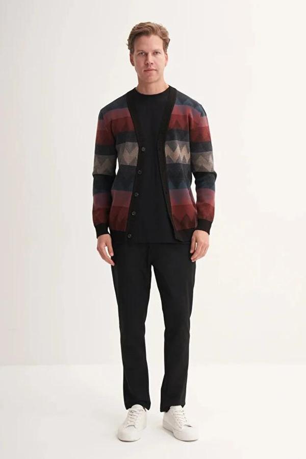 Cazador Regular Fit Soft Touch Vintage Düğmeli Hırka-33140 - Image 1