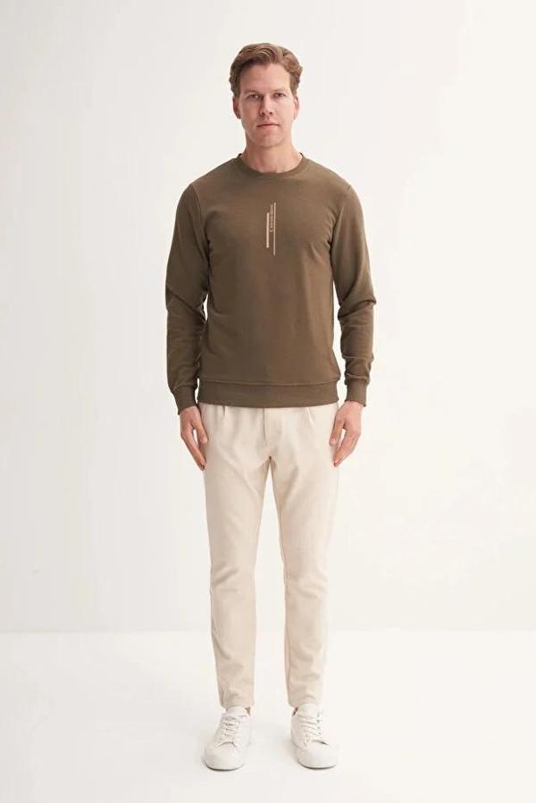 Cazador Slim Fit Mevsimlik 3 İplik Pamuk Karışımlı Sweatshirt-54185 - Image 1