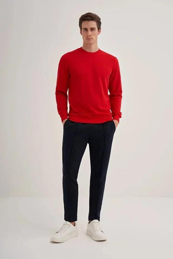 Cazador Slim Fit Mevsimlik 3 İplik Pamuk Karışımlı Sweatshirt-56100 - Image 1