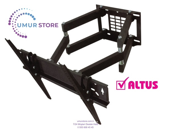 Altus Al65 Uhd 9823 4k Ultra Hd 65" Uydu Alıcılı Smart 39-65 inç Kilitli Hareketli Lcd Led Tv Duvar  - Image 1