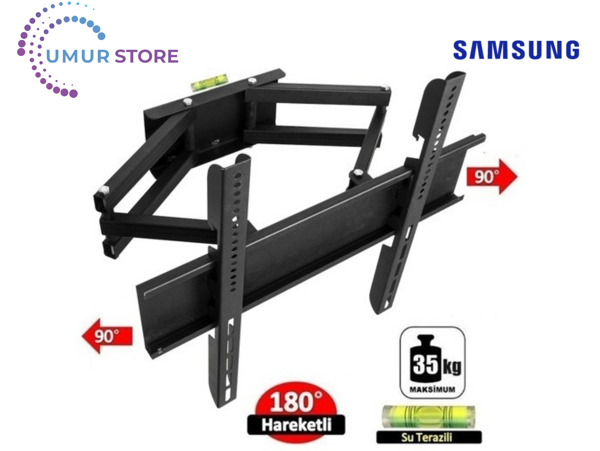 Samsung 50Q60D Uyumlu 4K Ultra 50" Uydu Alıcılı Smart QLED 32- 55 inç Çift Kollu Hareketli Lcd Led T - Image 1