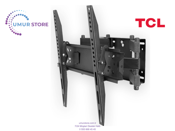 TCL 65T6C 65" Uydu Alıcılı 4K Ultra HD Smart QLED Google 42-65 inç Hareketli LCD LED TV Duvar Askı A - Image 1