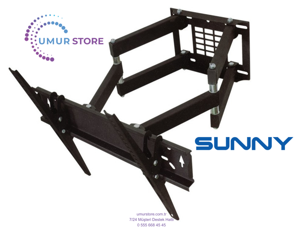 Sunny Sn43dal540-0276 Smart 43” Webos 39-65 inç Kilitli Hareketli Lcd Led Tv Duvar Askı Aparatı - Image 1