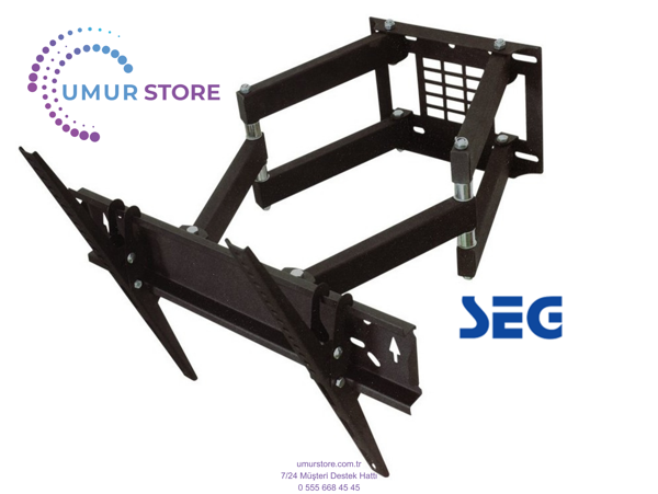 Seg 55SRB900 55” UHD Tivo Smart Uydu Alıcılı 39-65 inç Kilitli Hareketli Lcd Led Tv Duvar Askı Apara - Image 1