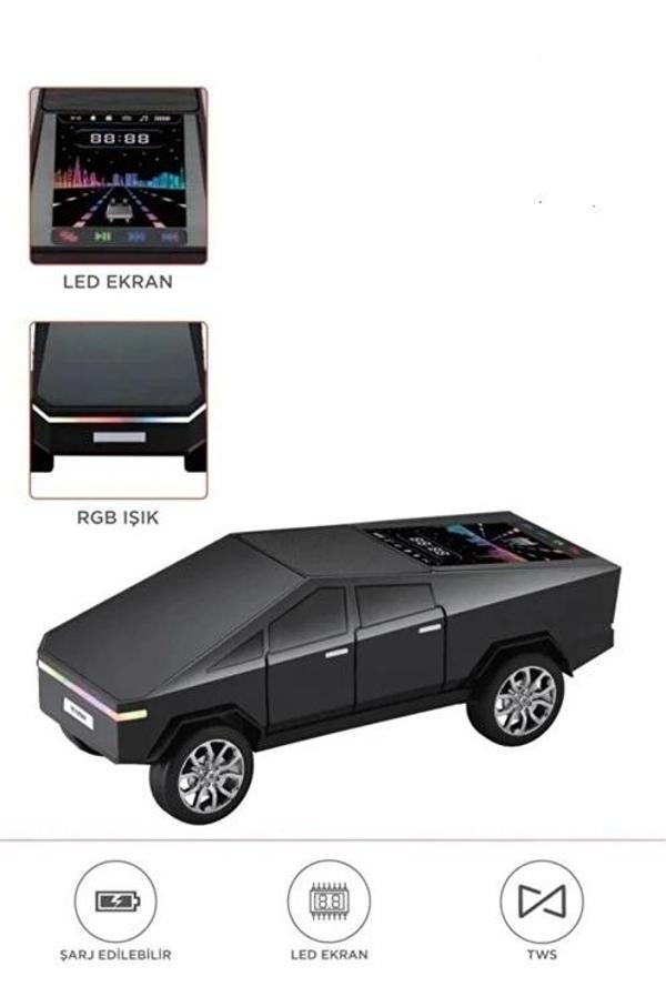 D68 Cyber Model Araba Tasarımlı Bluetooth Hoparlör 15w Güçlü Ses Rgb Led /tws/usb Siyah - Image 1