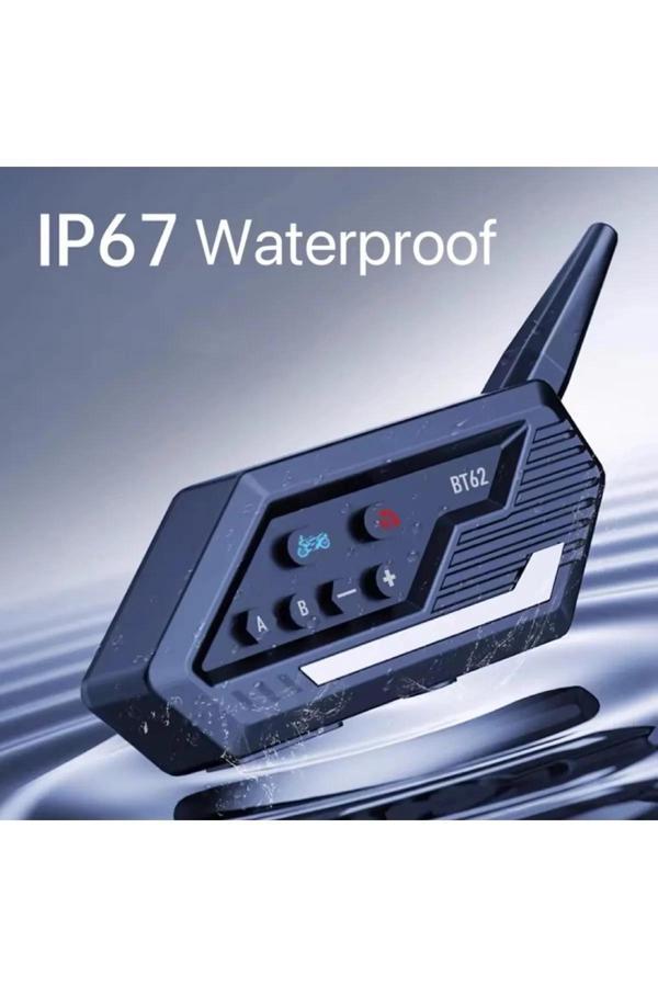 Bt62 Motosiklet Kask Kulaklığı Bluetooth Intercom 2 Intercom Bağlantılı - Image 1