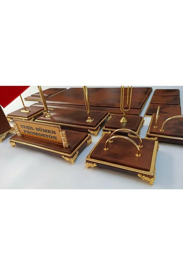 Yeşil Sümen Promosyon Bulut Kahve Ve Gold Ultra Lüx Tasarım Kişiye Özel Isimliklikli - Image 1