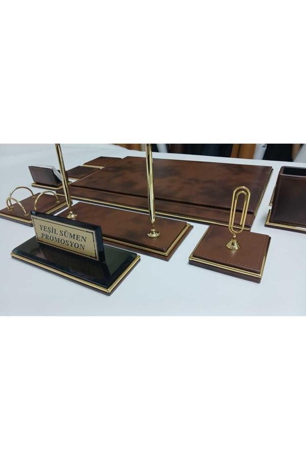 Yeşil Sümen Promosyon Kristal İsimlikli Bulut Kahve Sümen Ve Makam Takımı - Image 1