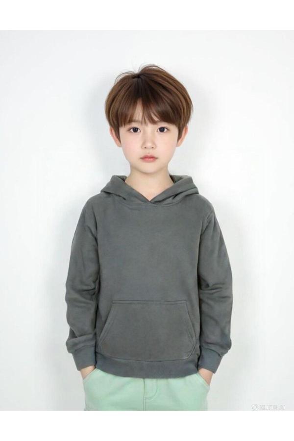 Coupon Çocuk Kapüşonlu Sweatshirt - Haki - Image 1
