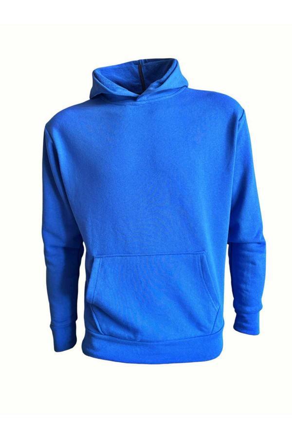 Coupon Kapüşonlu Sweatshirt - Sax Mavi - Image 1