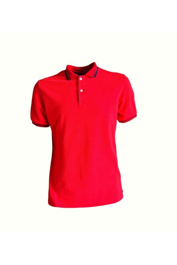 Coupon Erkek Polo Yaka T-Shirt - Kırmızı - Image 1