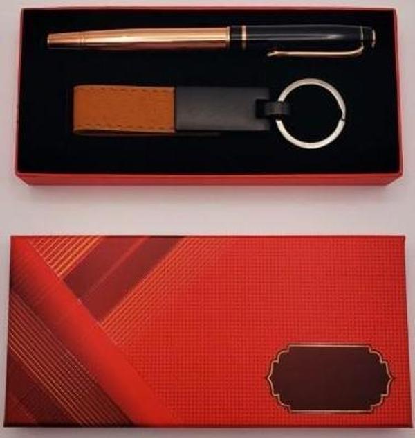 Deri Metal Anahtarlık Roller Kalem - Image 1