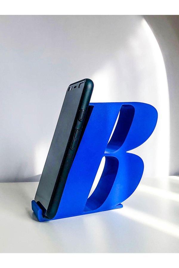 Alvina Atölye Kişiselleştirilebilir Harf Figürlü Telefon Standı - B Harfi - Kişiye Özel - Bioplastik - Image 1