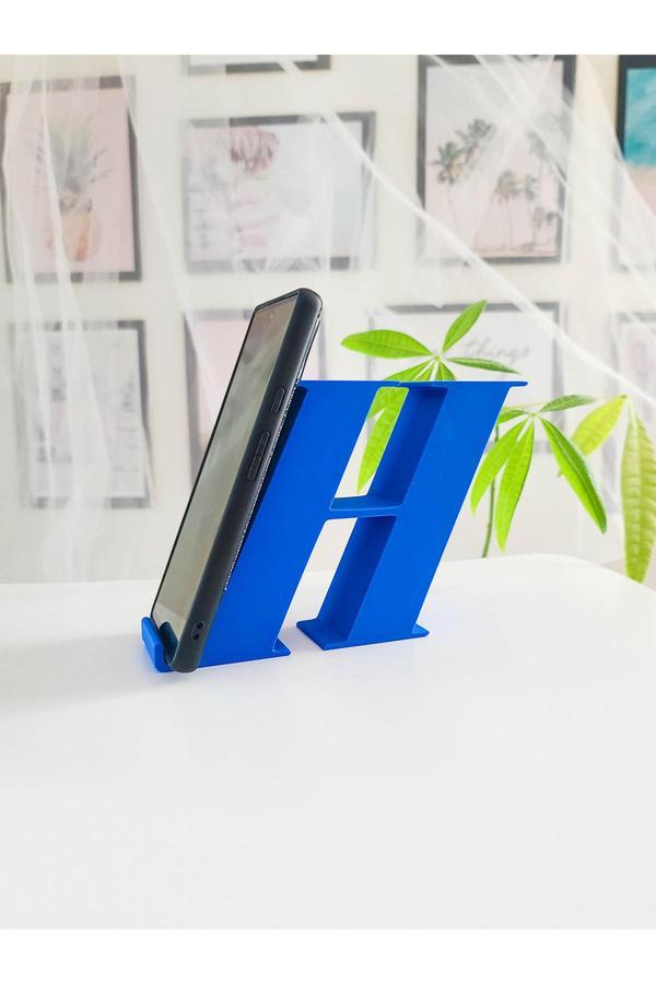 Alvina Atölye Kişiselleştirilebilir Harf Figürlü Telefon Standı - H Harfi - Kişiye Özel - Bioplastik - Image 1