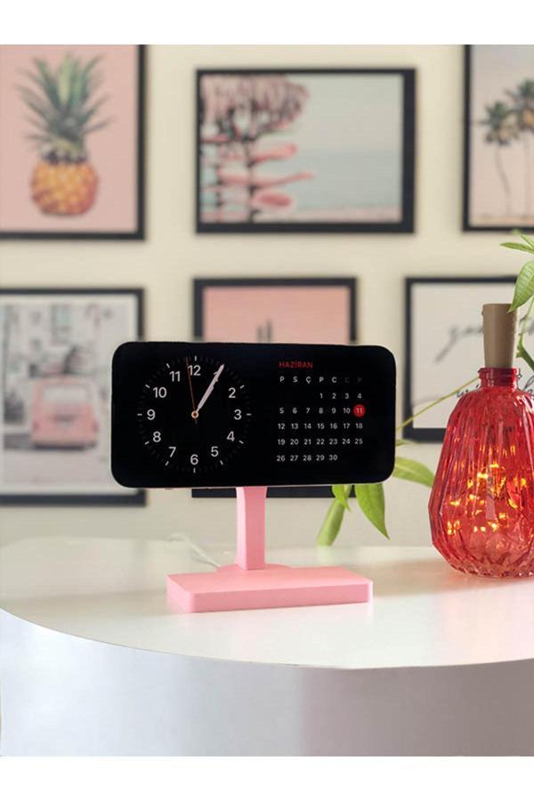Alvina Atölye İphone Magsafe Uyumlu Standby Telefon Standı Pembe - Bioplastik - Image 1