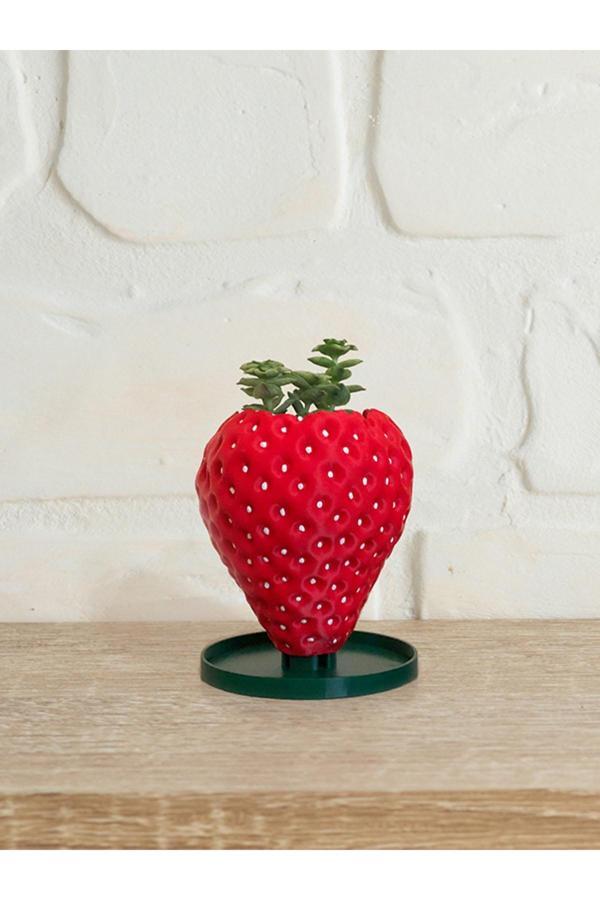 Alvina Atölye Çilek Saksı - 10Cm - Bioplastik - Image 1