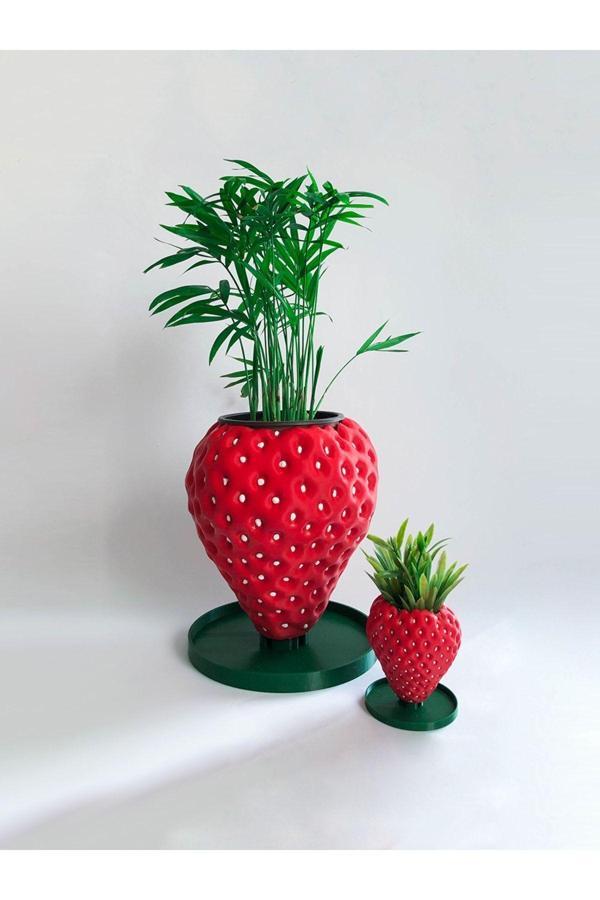 Alvina Atölye Çilek Saksı - 15Cm - Bioplastik - Image 1