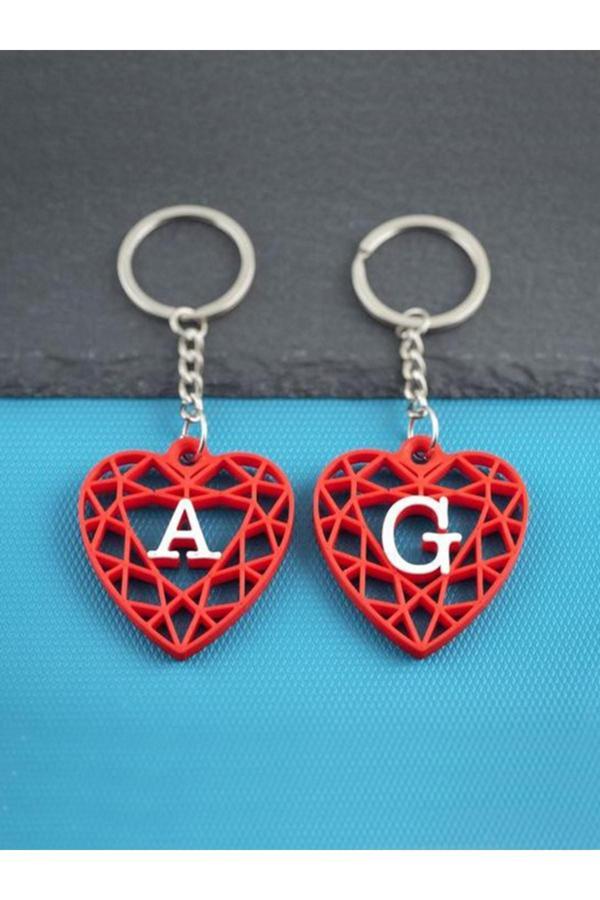 Alvina Atölye Kalp Figürlü Harf Anahtarlık - Kişiye Özel - Bioplastik - Image 1