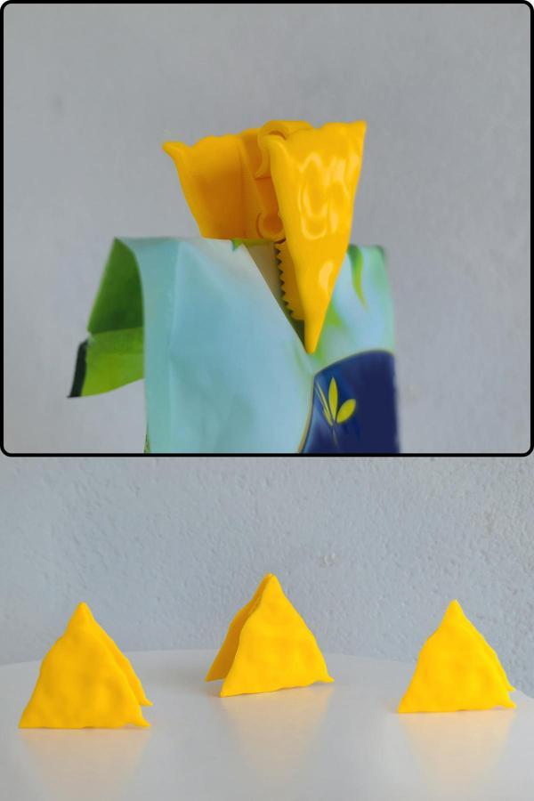 Alvina Atölye Cips Şeklinde Paket Klipsi – 3'Lü - Bioplastik - Image 1