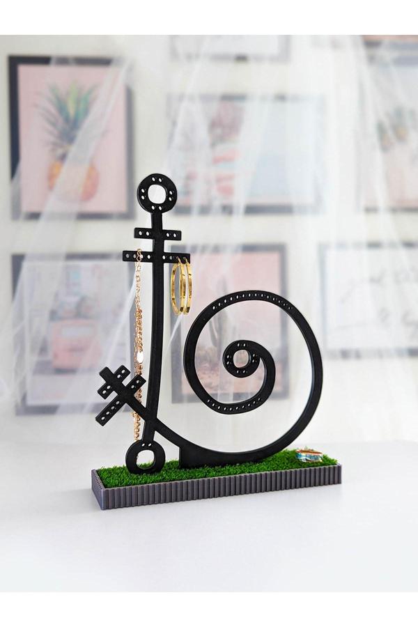 Alvina Atölye Harf Takı Organizer L Harfi - Kişiye Özel Takı Standı - Bioplastik - Image 1